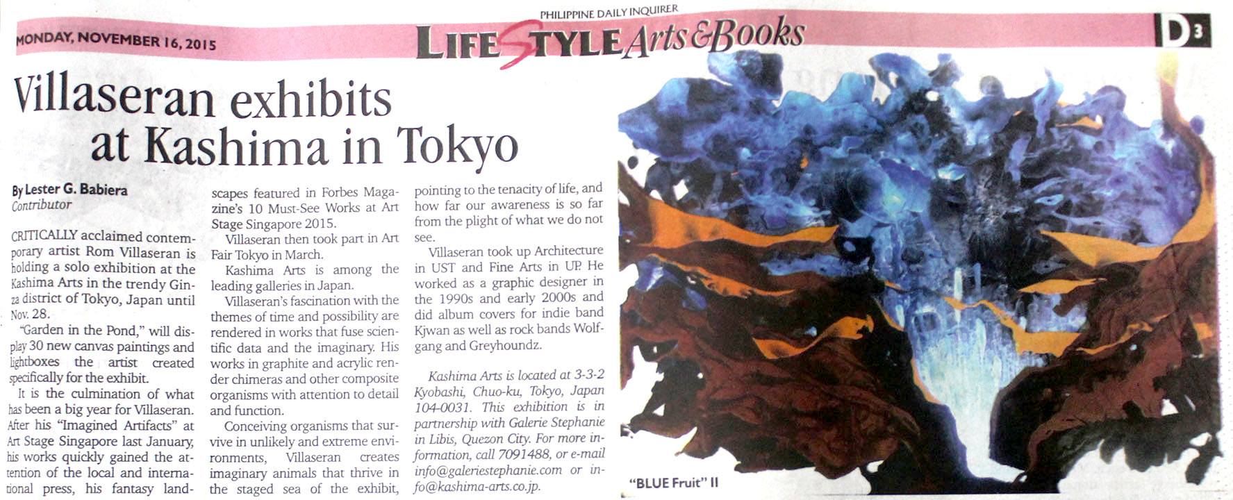 Villaseran_Inquirer_Villaseran exhibits at Kashima in Tokyo