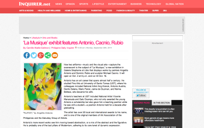 Featured in Major Broadsheets, websites and online media: LA MUSIQUE | A. Antonio, M. Cacnio, D. Rubio